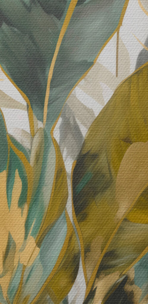 Painting of leaves and flowers Painting of leaves and flowers