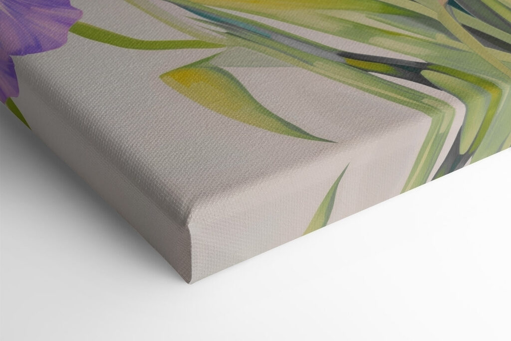 Painting of flowers on a white surface Painting of flowers on a white surface