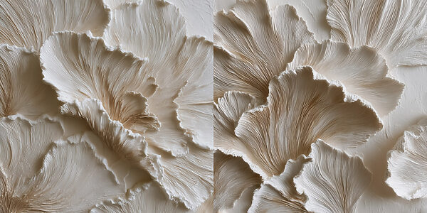 Intricate layers of cream-colored textures Intricate layers of cream-colored textures