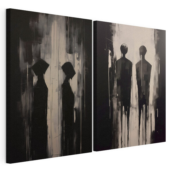 Painting of a couple of people