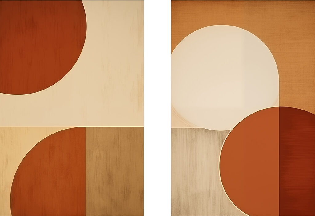 Collage of a painting