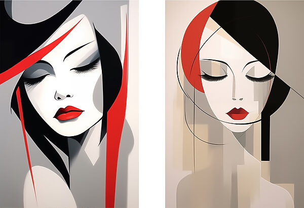 Collage of a woman's face Collage of a woman's face