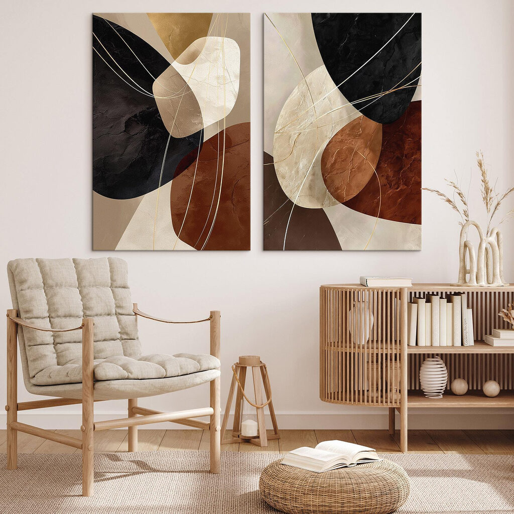 Abstract shapes in warm tones Abstract shapes in warm tones