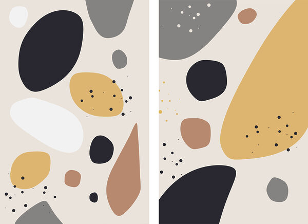 Abstract shapes in soothing colors