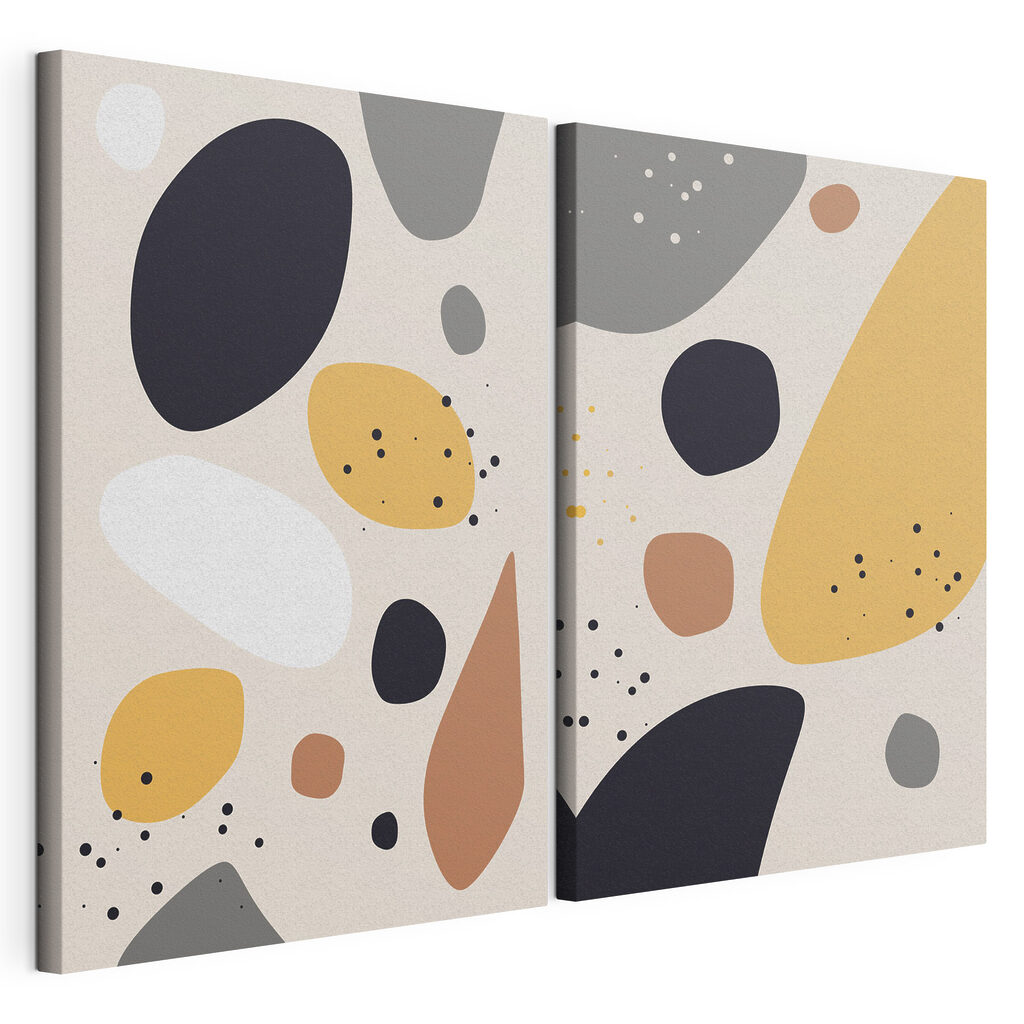 Abstract shapes in soothing colors