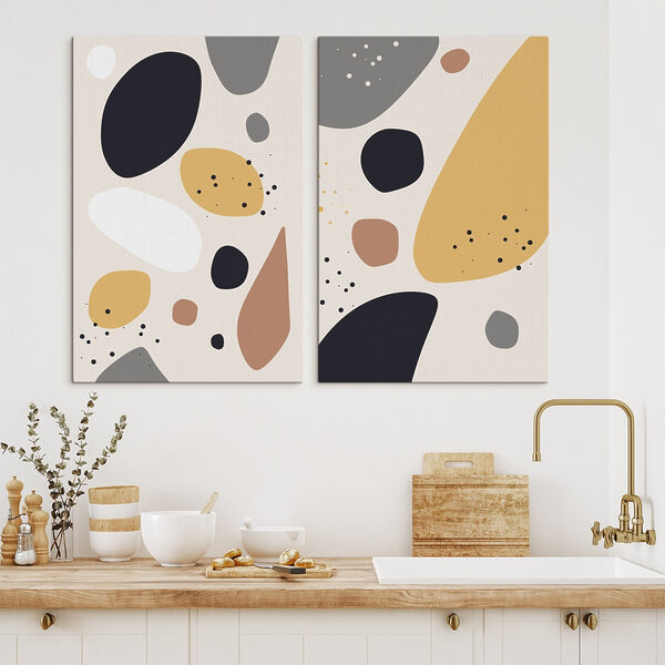 Abstract shapes in soothing colors