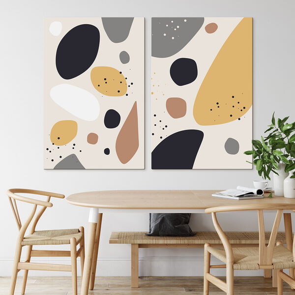 Abstract shapes in soothing colors
