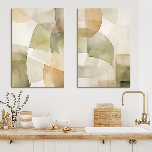 Soft hues and gentle shapes intertwine Soft hues and gentle shapes intertwine