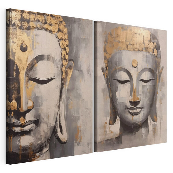 Dipinto raffigurante un Buddha Stampa su tela modulare Dipinto raffigurante un Buddha