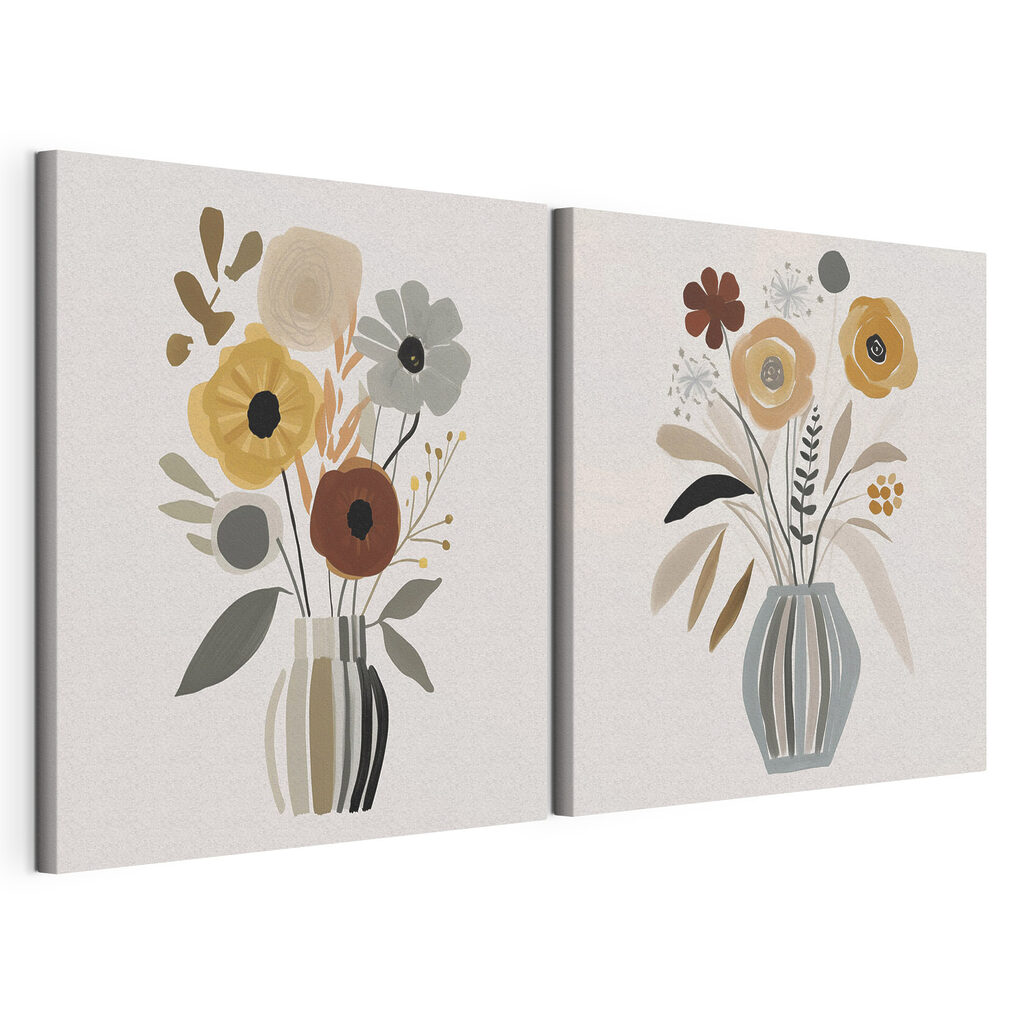 Painting of flowers in a vase