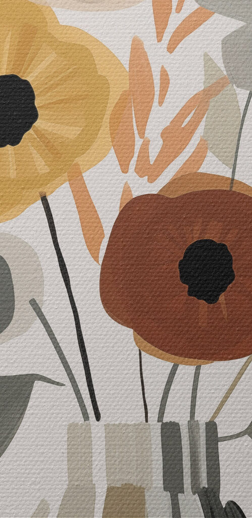 Painting of flowers in a vase