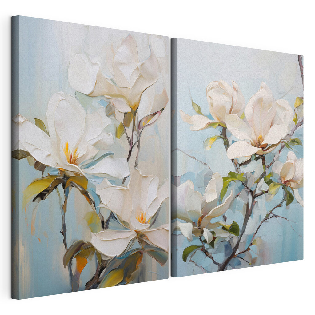 Painting of white flowers