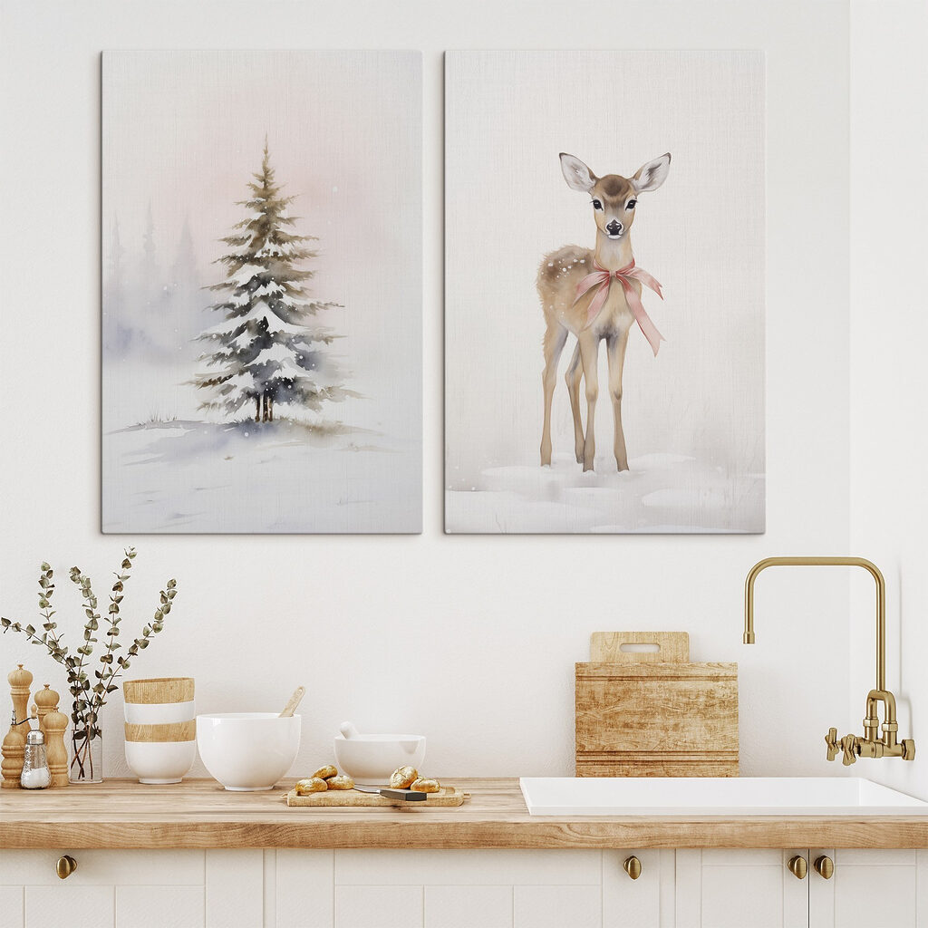 Deer in the snow Deer in the snow