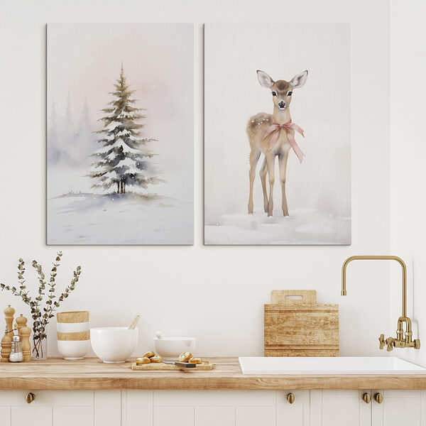 Deer in the snow Deer in the snow