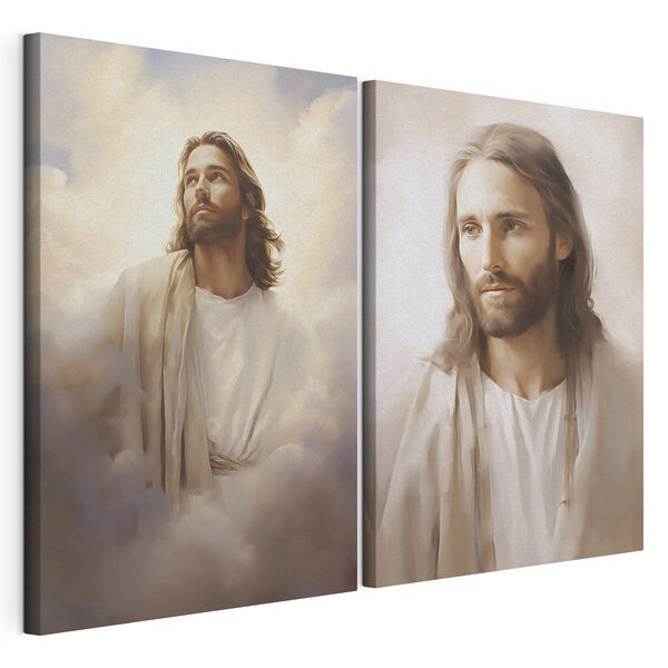 Painting of a man in white robes Painting of a man in white robes