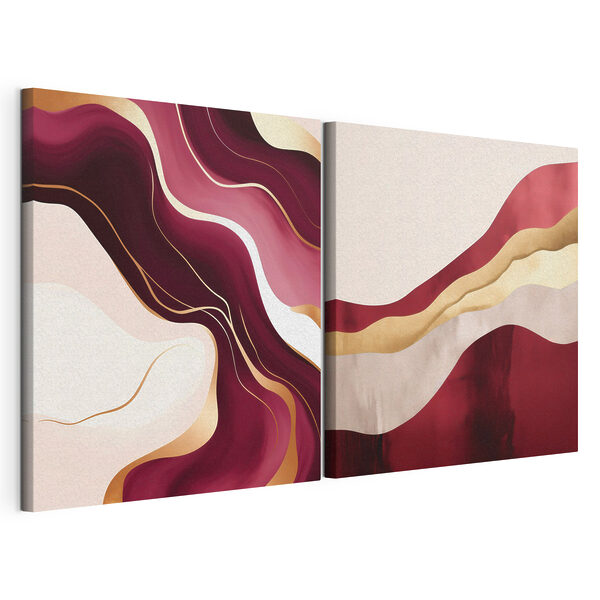 Colori fluidi e curve morbide Stampa su tela modulare Colori fluidi e curve morbide