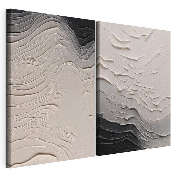 Morbide onde dalle texture delicate Stampa su tela modulare Morbide onde dalle texture delicate