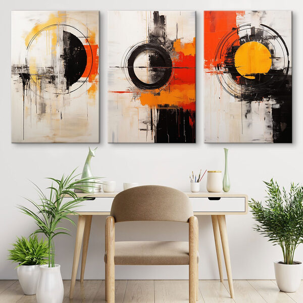 Group of paintings with different colors Group of paintings with different colors