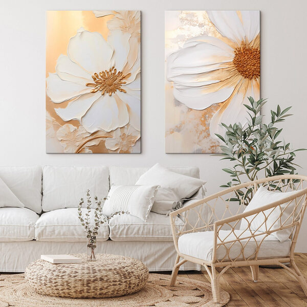 Elegant floral designs in soft hues
