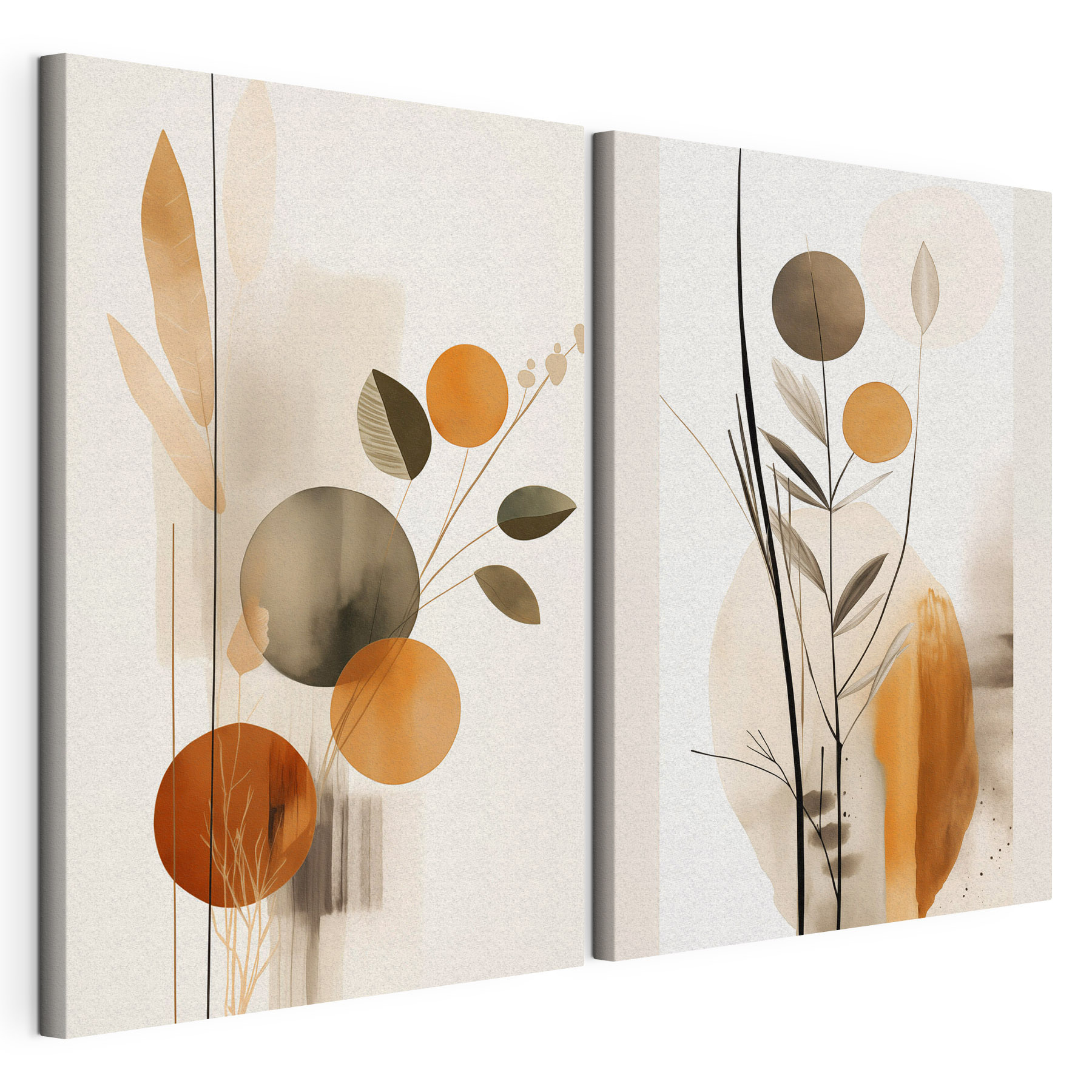 Abstract floral shapes in warm tones Abstract floral shapes in warm tones