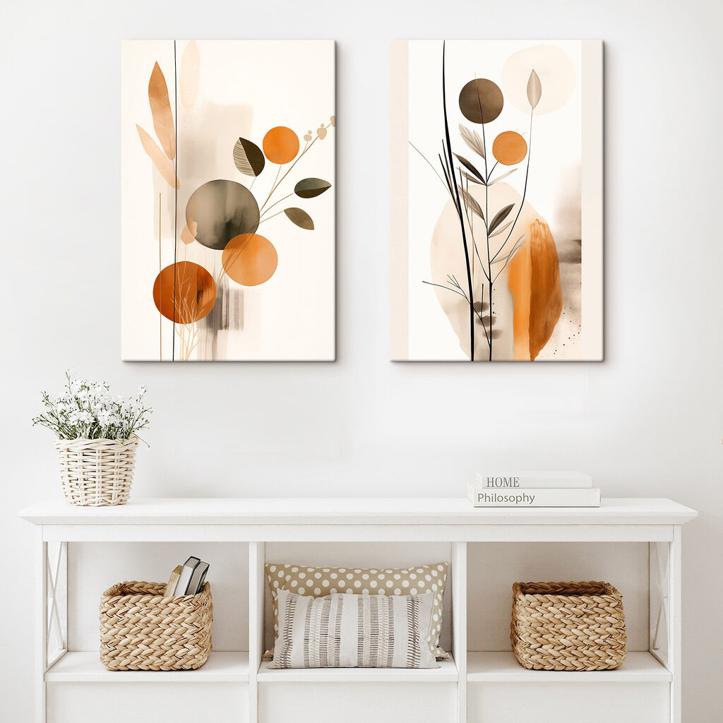 Abstract floral shapes in warm tones Abstract floral shapes in warm tones