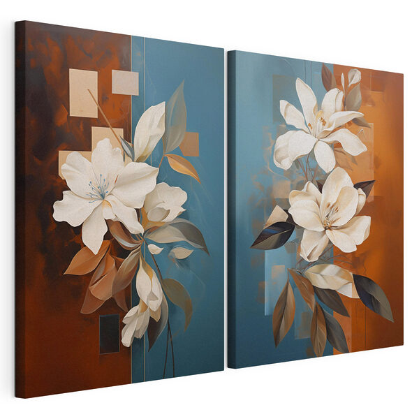 Painting of white flowers Painting of white flowers