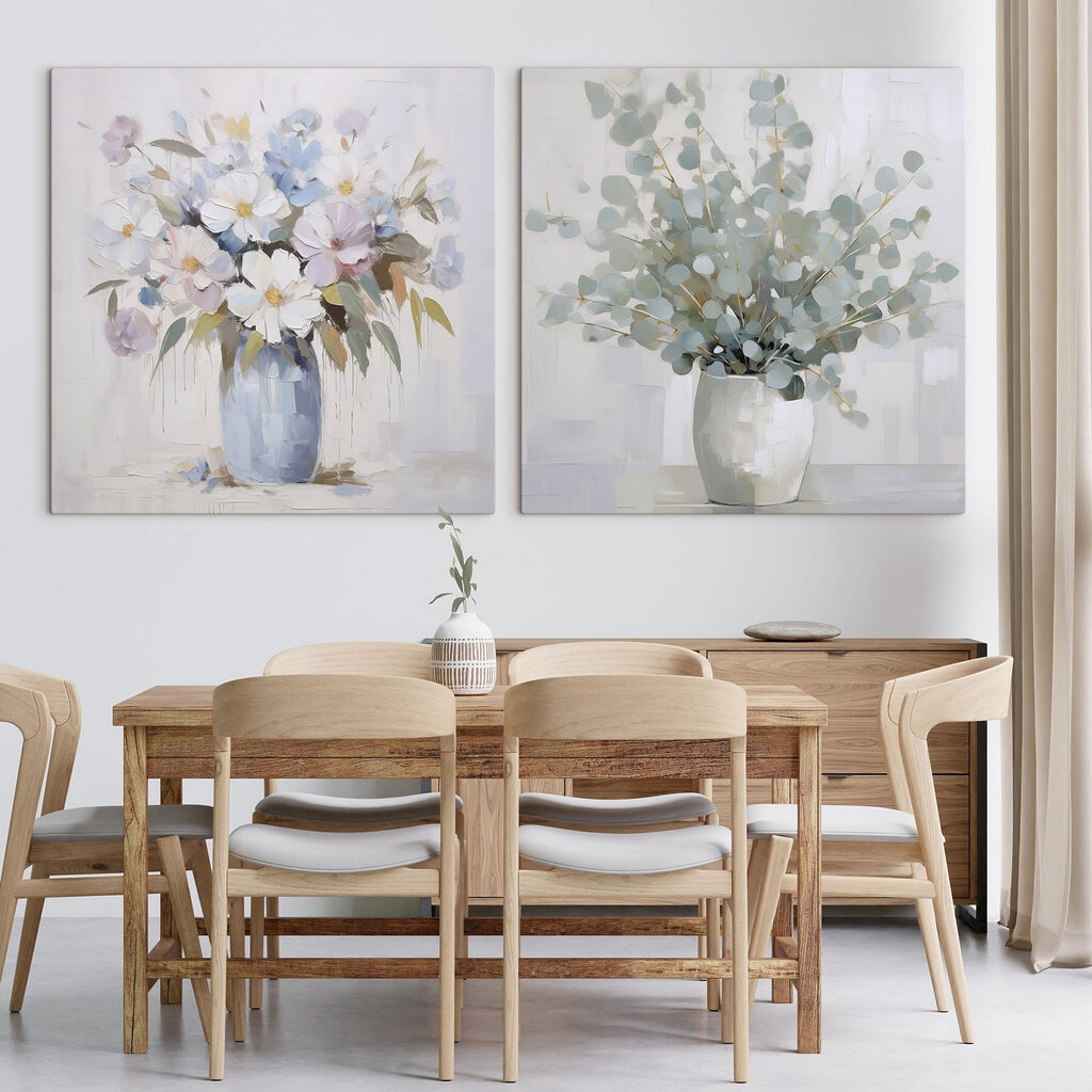 Painting of flowers in a vase Painting of flowers in a vase