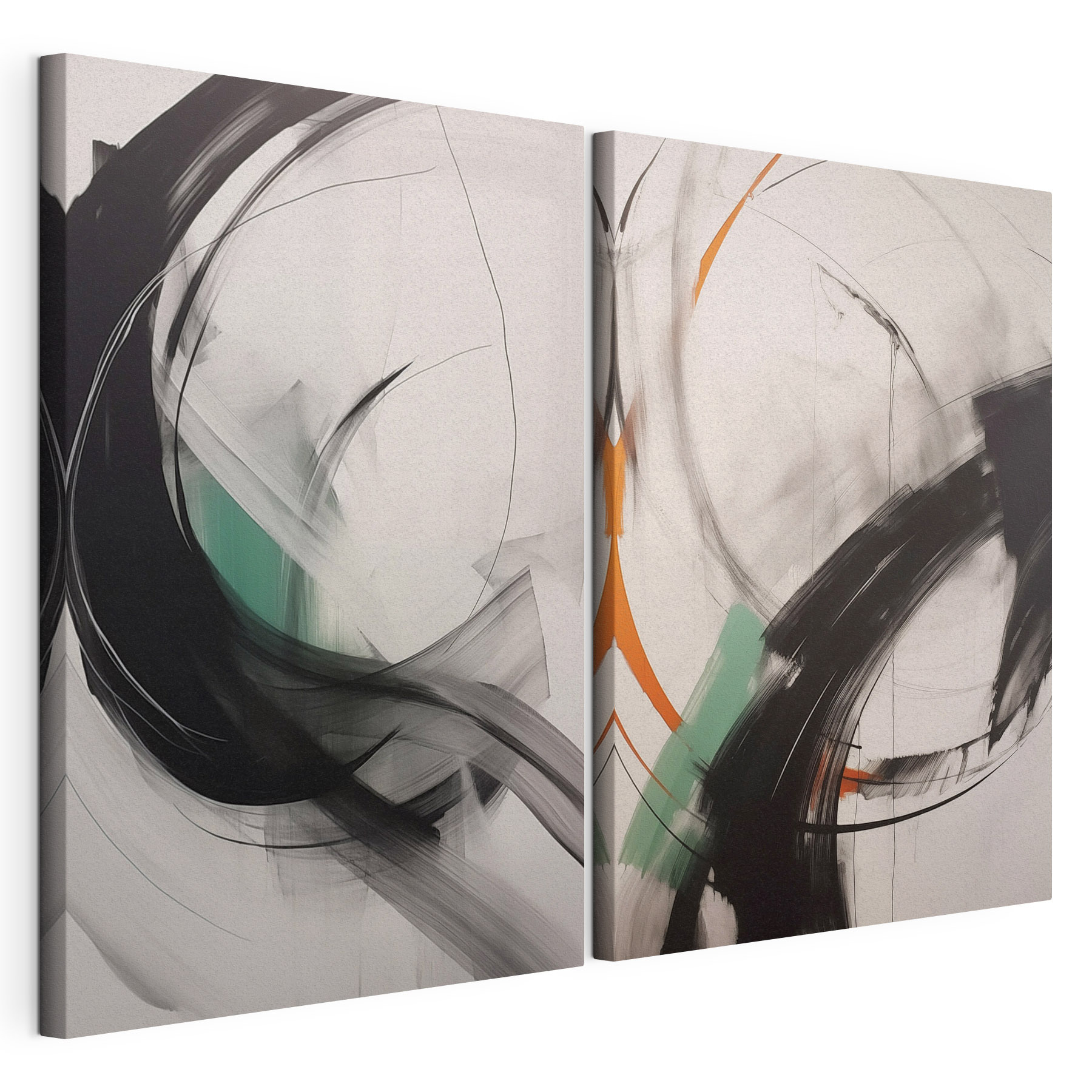 Dynamic strokes in monochrome harmony