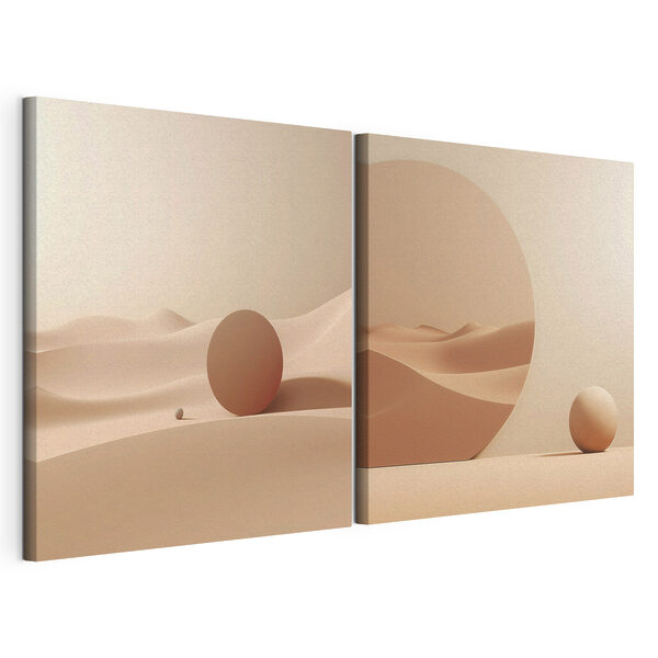 Serie di immagini di un deserto Stampa su tela modulare Serie di immagini di un deserto
