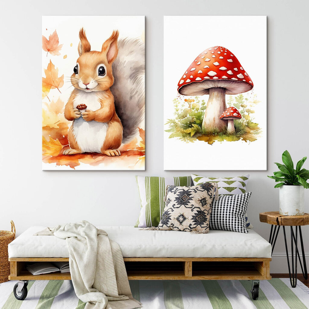 Squirrel holding a mushroom Squirrel holding a mushroom