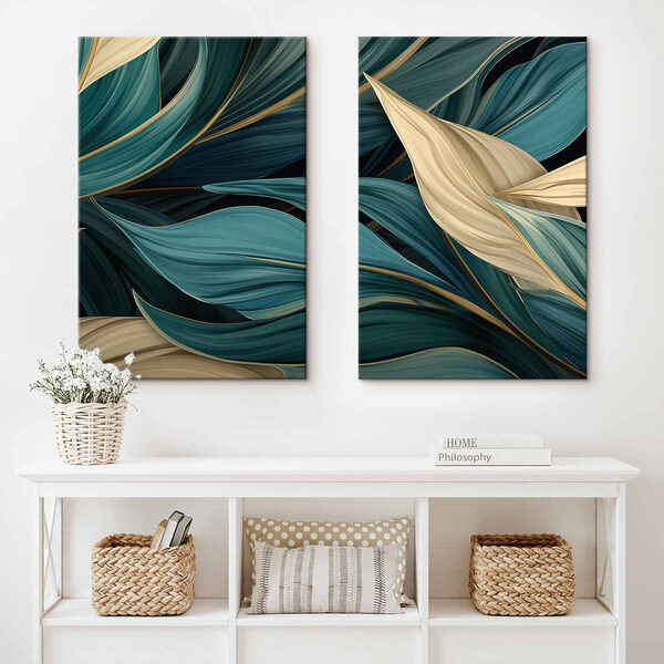 - Elegant leaves in harmonious movement - Elegant leaves in harmonious movement