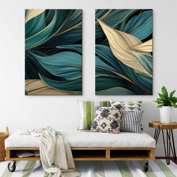 - Elegant leaves in harmonious movement - Elegant leaves in harmonious movement