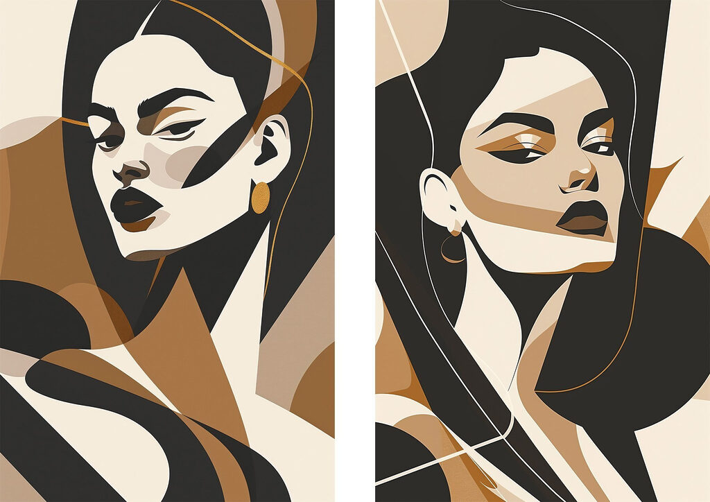 Collage of a woman's face Collage of a woman's face