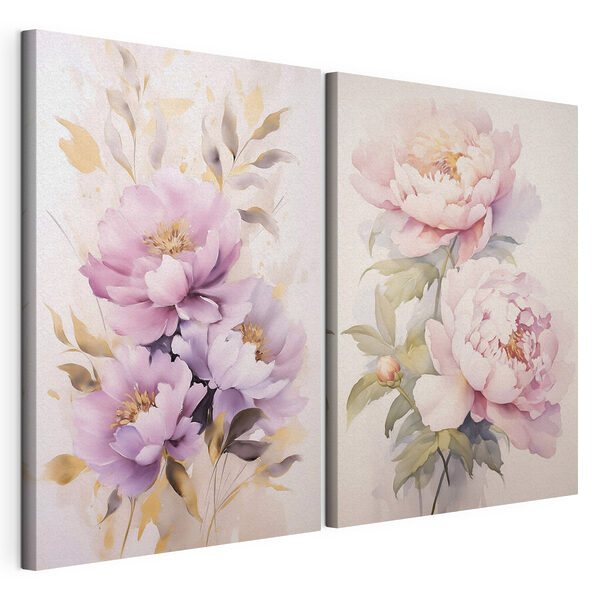 Stampa su tela modulare Fiori delicati dai colori tenui (COD: m01080) Stampa su tela modulare Stampa su tela modulare Fiori delicati dai colori tenui (COD: m01080)
