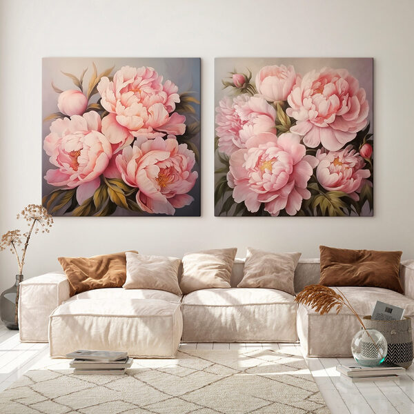 Painting of pink flowers Painting of pink flowers