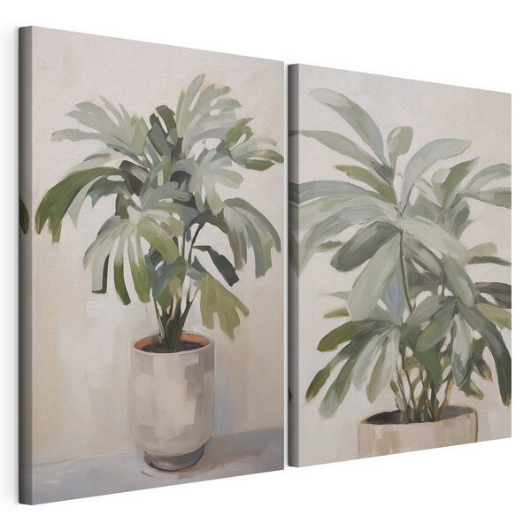 Painting of a plant in a pot Painting of a plant in a pot