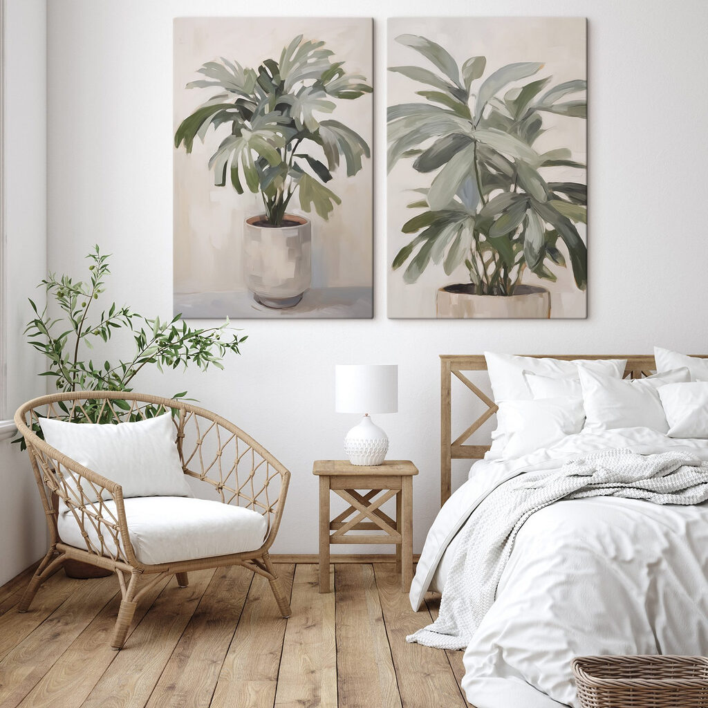 Painting of a plant in a pot Painting of a plant in a pot