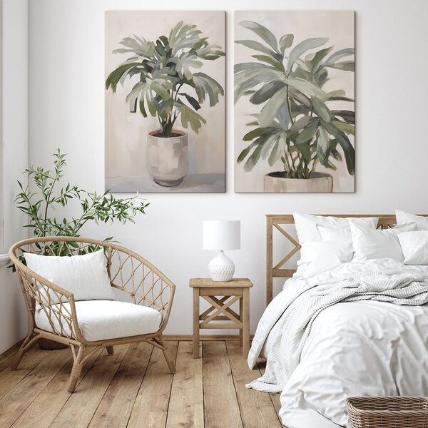 Painting of a plant in a pot Painting of a plant in a pot