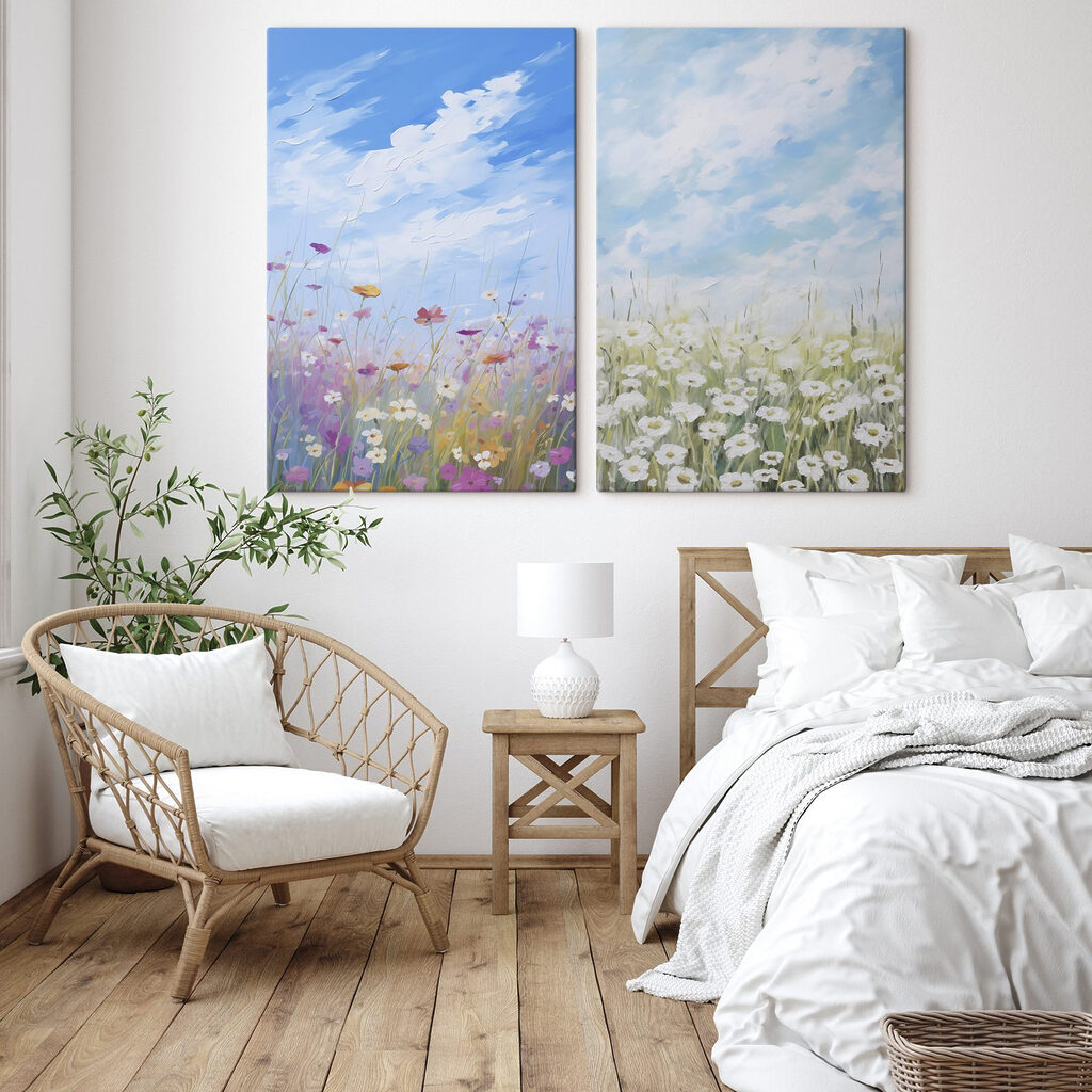 Painting of flowers and grass Painting of flowers and grass