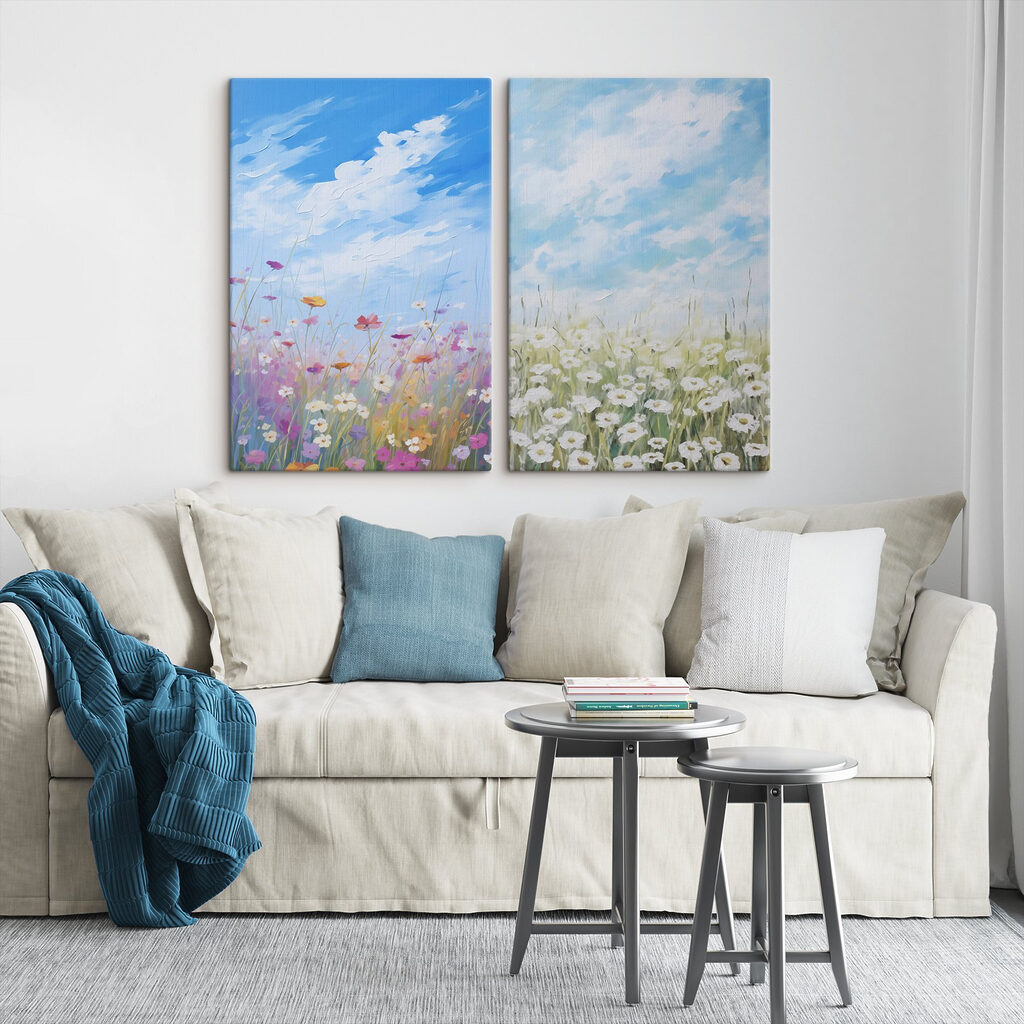Painting of flowers and grass Painting of flowers and grass