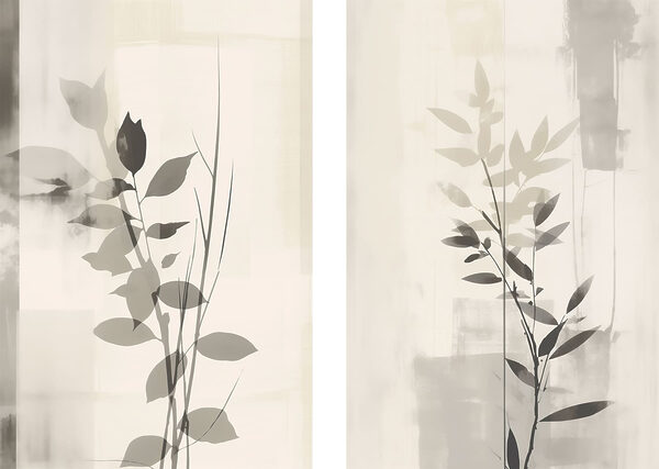 Elegant silhouettes of nature's beauty Elegant silhouettes of nature's beauty