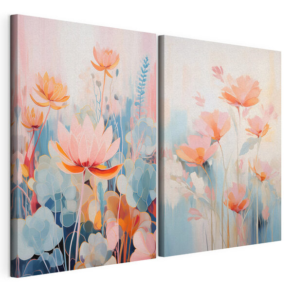 Dipinti di fiori e piante Stampa su tela modulare Dipinti di fiori e piante