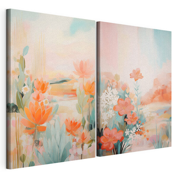 Dipinti di fiori e piante Stampa su tela modulare Dipinti di fiori e piante