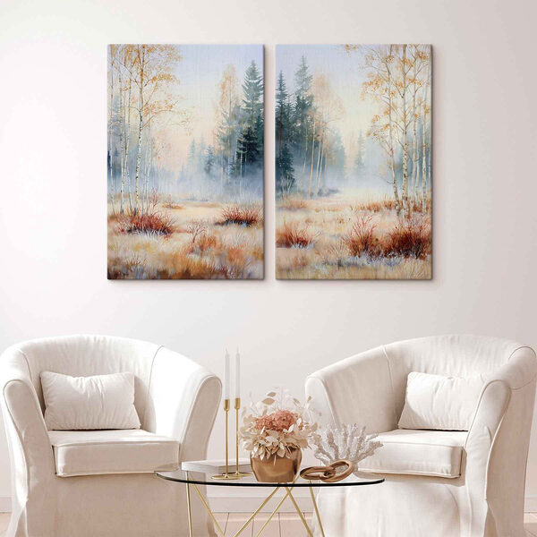 Painting of a forest with trees Painting of a forest with trees