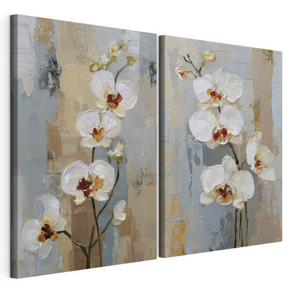 Painting of white flowers Painting of white flowers
