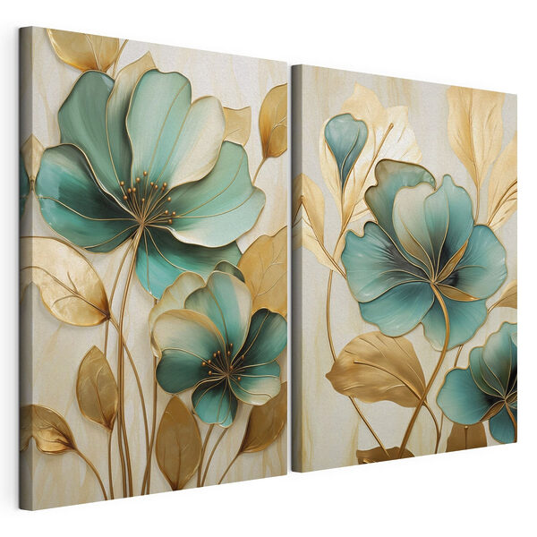 Stampa su tela modulare Fiori delicati dai colori vivaci (COD: m01235) Stampa su tela modulare Stampa su tela modulare Fiori delicati dai colori vivaci (COD: m01235)