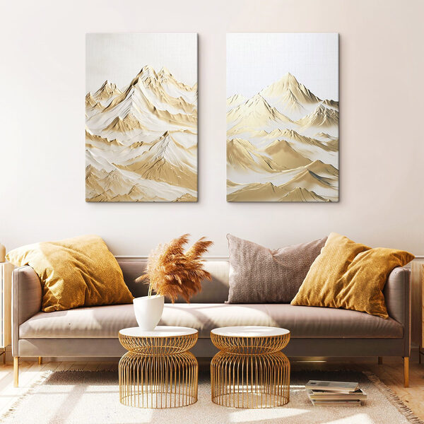 Mountain range with snow Mountain range with snow