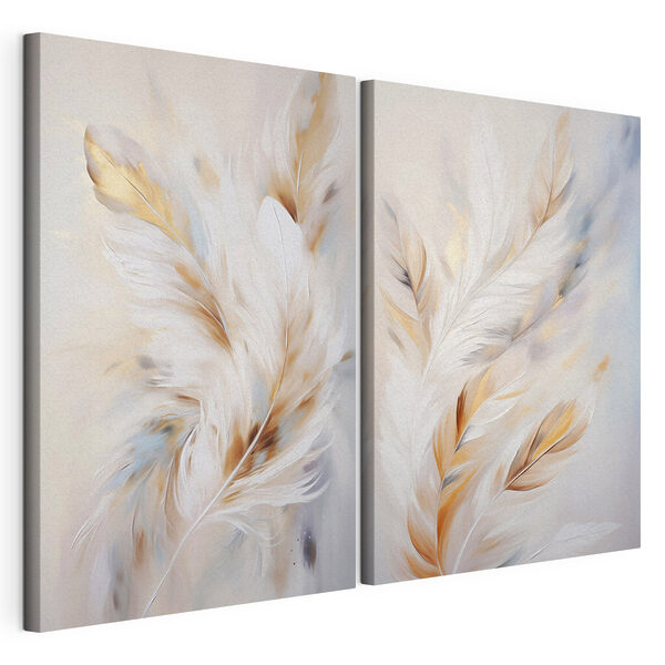 Stampa su tela modulare Eleganza delicata nell'arte delle piume (COD: m01247) Stampa su tela modulare Stampa su tela modulare Eleganza delicata nell'arte delle piume (COD: m01247)