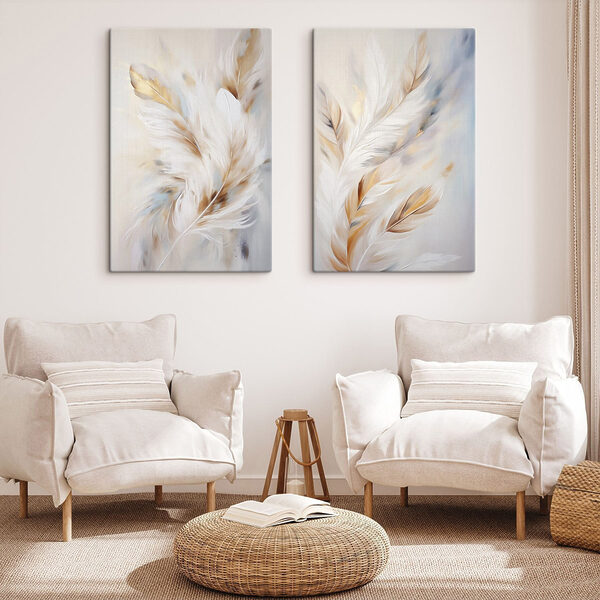 Soft elegance in feathered art Soft elegance in feathered art