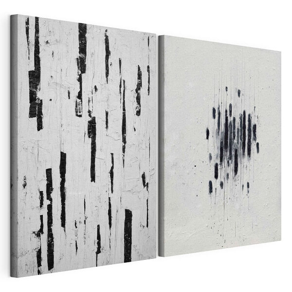 Contrasti astratti in bianco e nero Stampa su tela modulare Contrasti astratti in bianco e nero